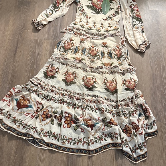 NWT FARM RIO Cream Majestic Hearts Maxi Dress - Picture 5 of 8